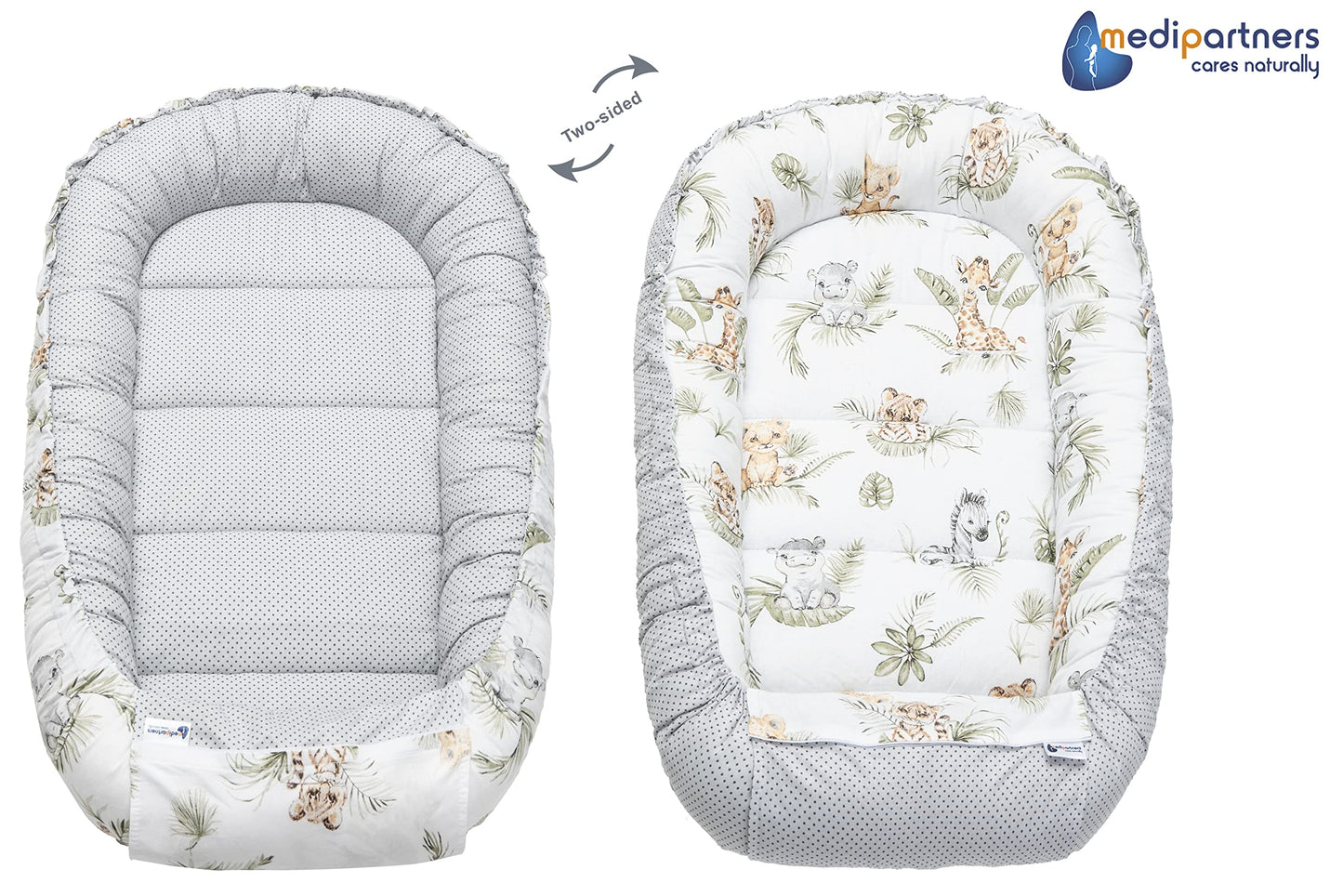 Medi Partners beebipesa komplekt 5-osaline 100 × 60 cm, Safari beež
