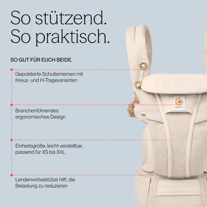 Ergobaby Omni Breeze beebikandekott Pearl Grey, alates sünnist kuni 20,4 kg