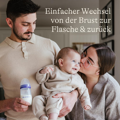 Lansinoh Babyflaschen mit NaturalWave Sauger S, 160 ml, 2 Stück