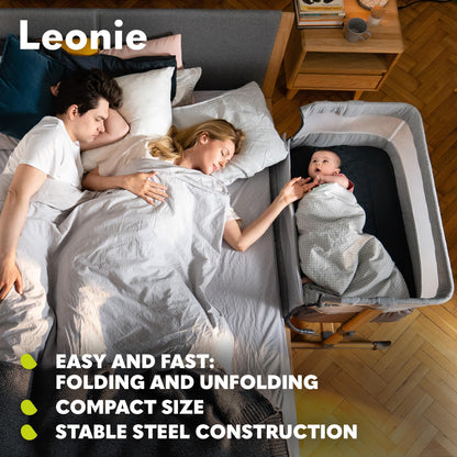 Lionelo Leonie 3-in-1 vooditasku, 0–6 kuud, kuni 9 kg, reguleeritav kõrgus ja kallutus, Beige