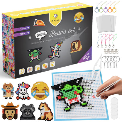 La Manuli 4500-helmeline sulamishelmeste komplekt, 22 värvi ja tarvikut, meemide ja emojide teemaline
