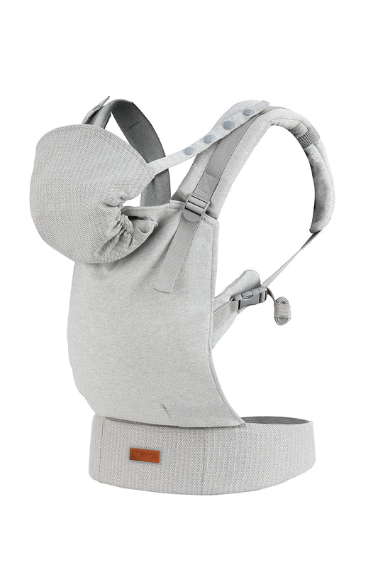 MoMi Collete ergonoomiline kandekott, hall (3–48 kuud, 4–20 kg)