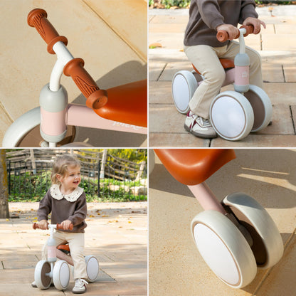 Interbaby jooksuratas beebidele 12-36 kuud, roosa, 4 rattaga