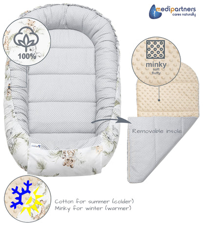 Medi Partners beebipesa komplekt 5-osaline 100 × 60 cm, Safari beež