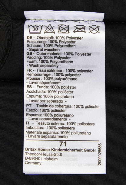 Britax Römer pehmendus turvatoolile (Comfort Insert), must