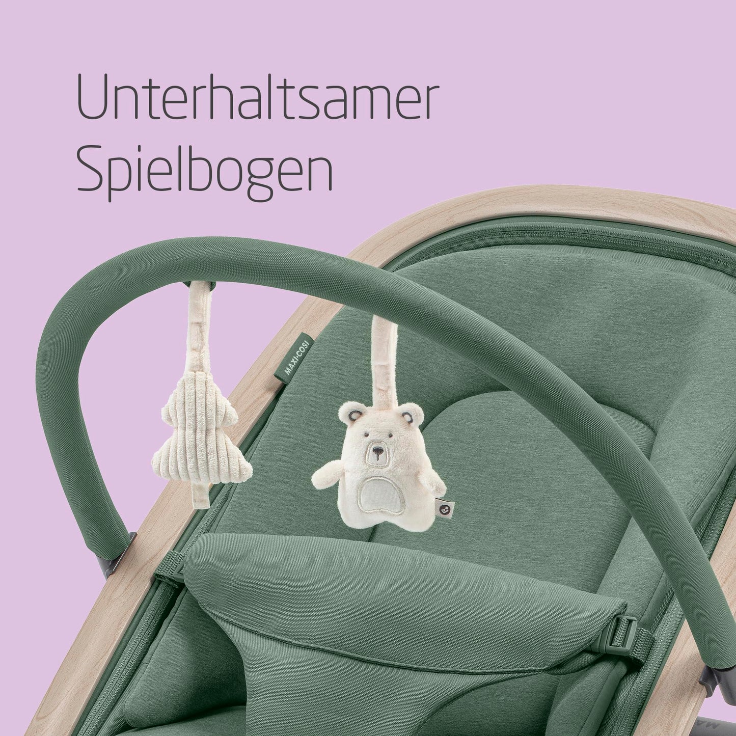 Maxi-Cosi Kori 2-ühes beebikiik mängukaarega, 0–2 a, kuni 15 kg, Beyond Green