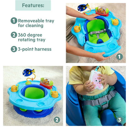 Bright Starts Disney Baby Finding Nemo 3-ühes SuperSeat iste beebile, sinine