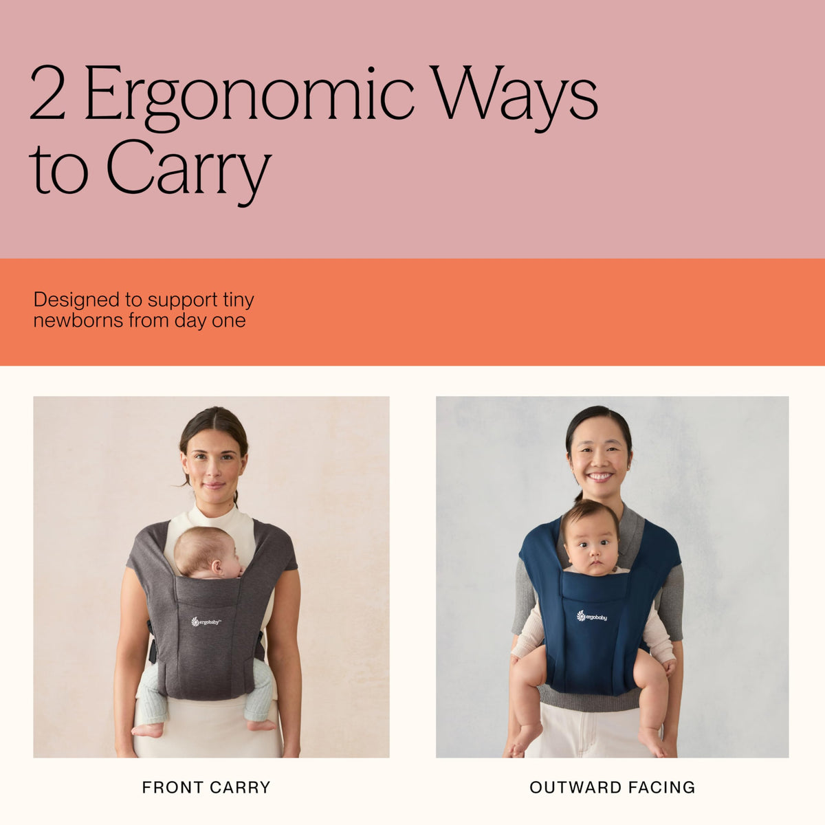 Ergobaby Embrace -kantoreppu vastasyntyneille 0–12 kuukautta, Soft Olive