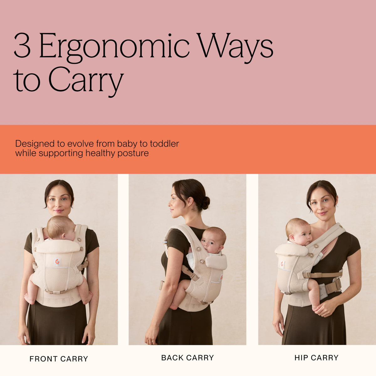 Ergobaby Adapt SoftFlex Mesh beebikandekott, Slate Blue, 0–48 kuud