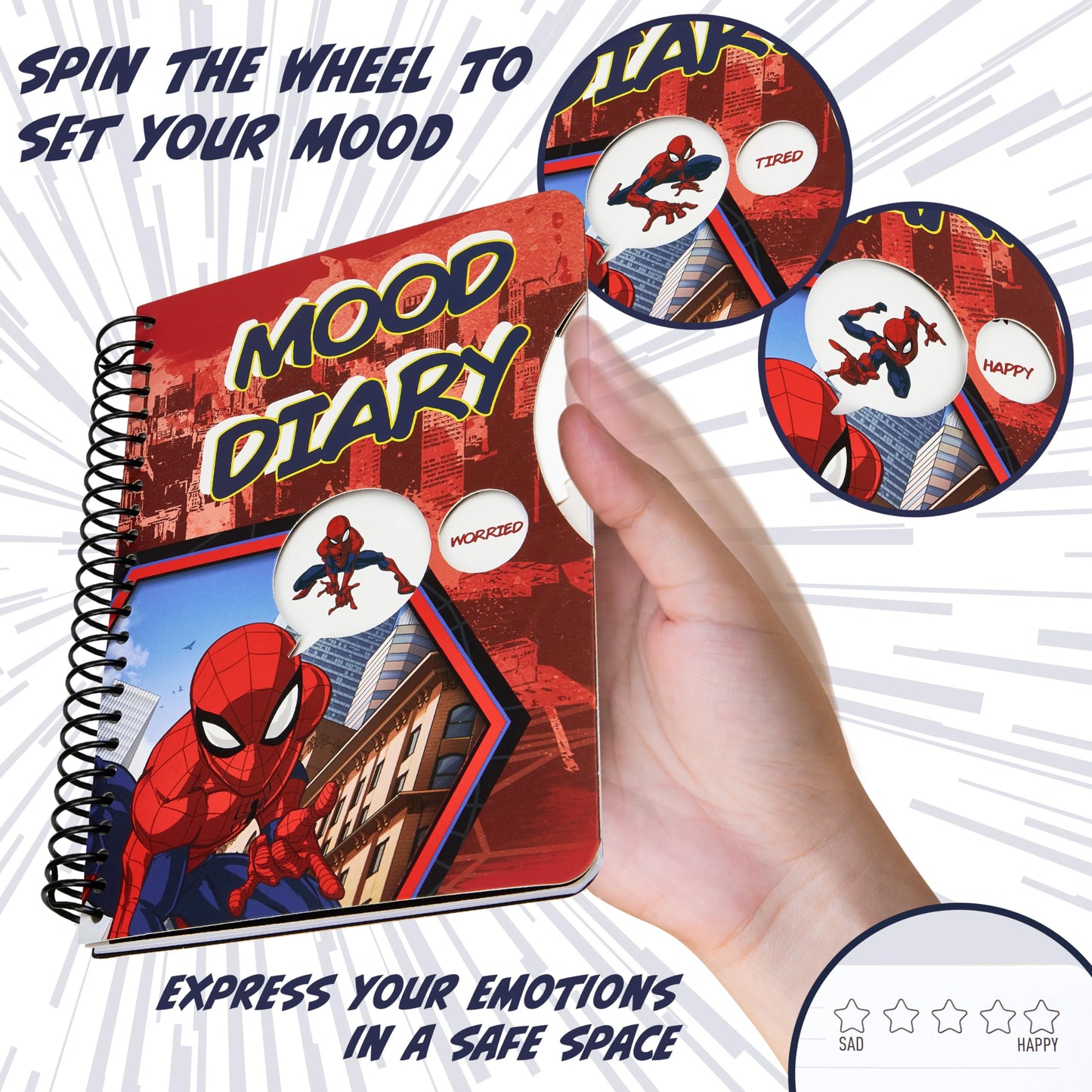 Marvel Spiderman emotsioonide päevik kleepsudega, 82 lk