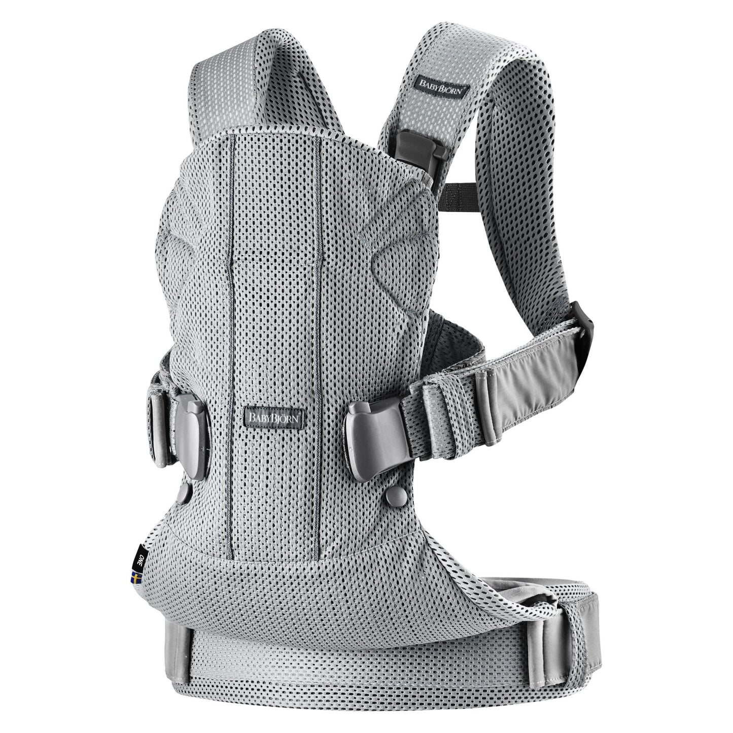 BabyBjörn Baby Carrier One Air kõhukott, 3D Mesh, hõbedane