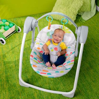 Bright Starts Playful Paradise kaasaskantav beebikiik muusika ja 6 kiirusega