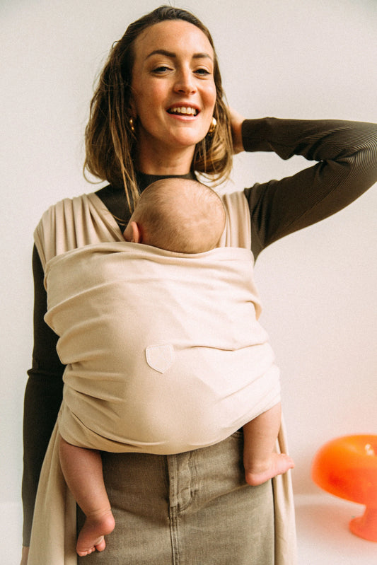 Koala Babycare elastne beebikandmislina vastsündinule, kuni 15 kg, beež