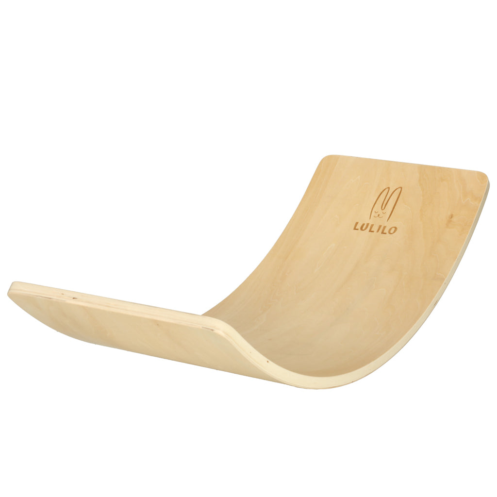 Montessori tasakaalulaud lastele, naturaalne puit (82 × 30 cm)