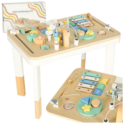 Puidust Montessori tegeluslaud lastele